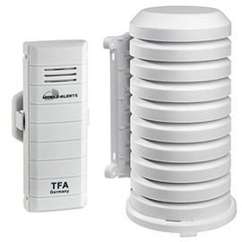 TFA TFA Temperature Sender with Weatherproof Housing 30.3300.02 + 98.1114.02 Wireless Transmitter for Weather Hub Smart Home