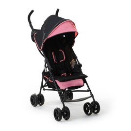 Ingenuity 3D Mini Convenience Stroller – Lightweight Stroller with Compact Fold, Multi-Position Recline, Canopy with Pop Out Sun Visor and More – Umbrella Stroller for Travel, Pink