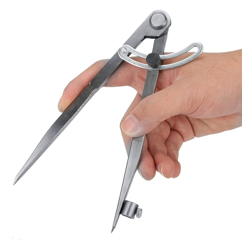 Akozon Leather Compass 200 mm Wing Leather Divider Rotating Tool