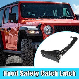 X AUTOHAUX Hood Safety Catch Latch Front Hood Safety Lock Hook 55395654AA for Jeep Wrangler 2007-2017 3.6L 3.8L for Jeep Wrangler JK 2018 3.6L