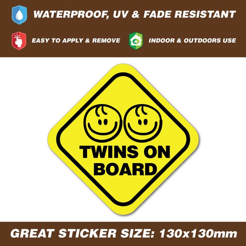 Twin On Board Boy & Boy Sticker
