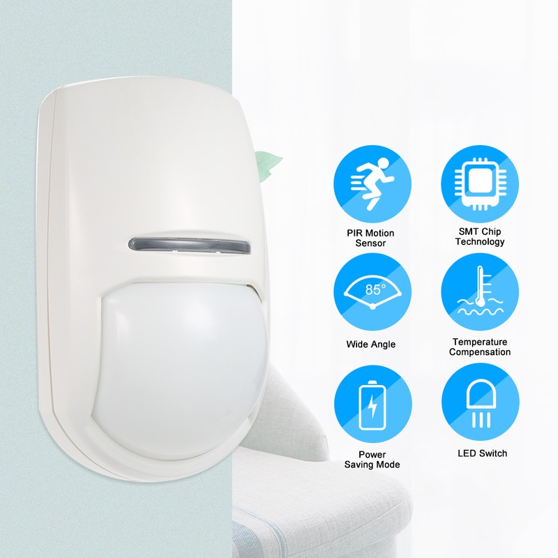 Wired PIR Motion Sensor Dual Passive Infrared Detector For Home