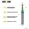 WEXWE Tools Extra Long Ball Nose Carbide End Mill, DLC