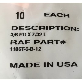 Unbranded [10 Pack] 3/8” OD 7/32” Long Zinc Plated Brass Unthreaded Spacers For #6 Screw