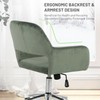 FurnitureR Home Office Chair, Mid Back Velvet Upholstered Vanity Desk