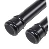 FELTECHELECTR 2pcs Tension Rod No-Drill Extendable Shower Curtain Pole Black