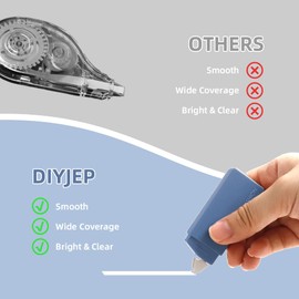 DIYJEP Pack of 12 Correction Rollers, White Out Correction Tape, Mini Colourful Quick Drying Correction Roller, Aesthetic Correction Mouse for Students, Office, Home, School (Gradient Blue Red)
