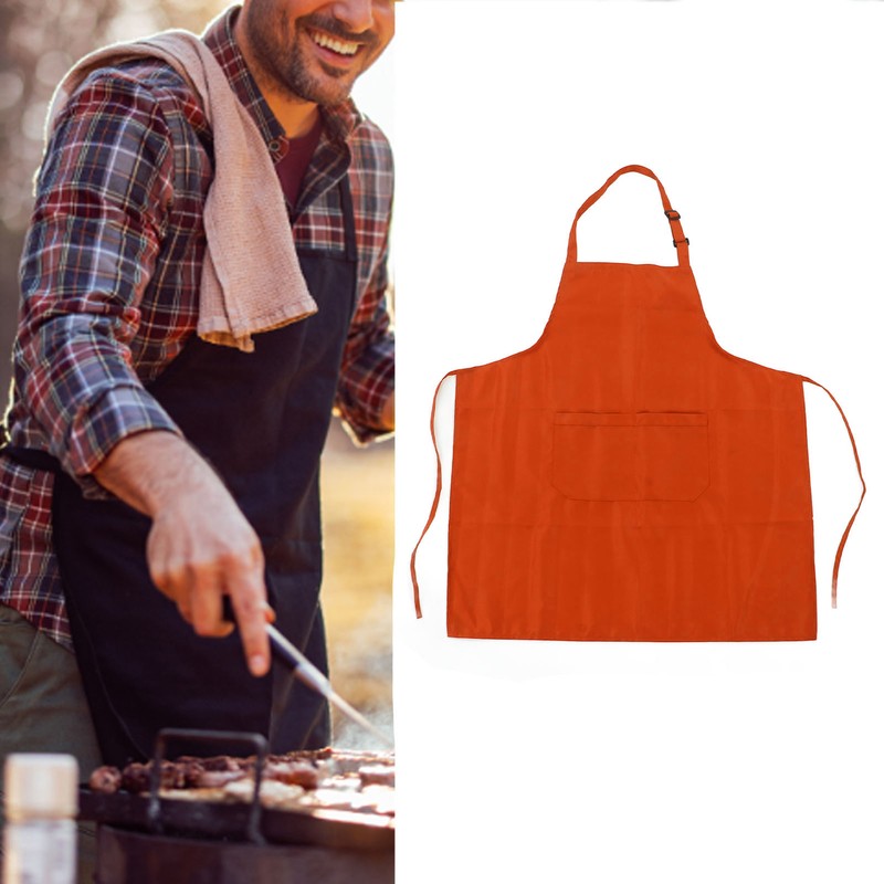 Cooking Apron Waterproof Adjustable Neck Strap Breathable Soft Kitchen Bib