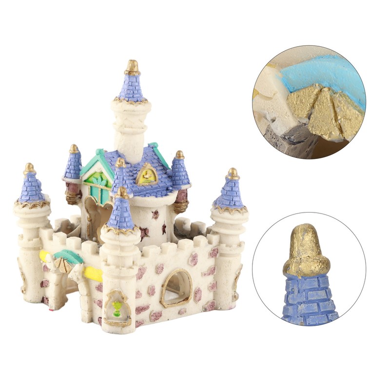 Aquarium Resin Castle Decoration High Simulation Fish Tank Roman Castle