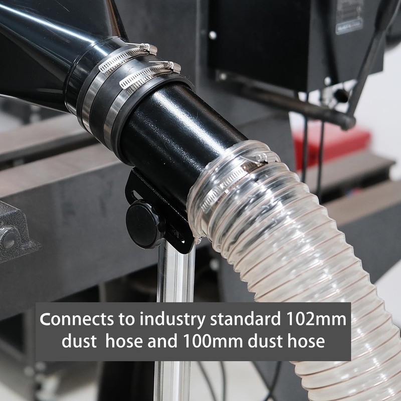 BMWOOD Deluxe Variable Height Dust Extraction Hood with Flexible Rubber