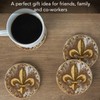 Thirstystone Absorbent Drink Coaster Set Fleur de Lis