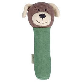 Sterntaler Baby Unisex Grasping Toy Baby Knitted Grasping Toy Dog GOTS - Baby Grasping Toy for Babies, Baby Toy - Green