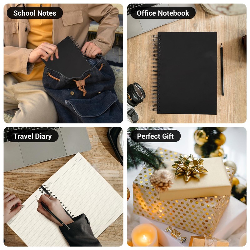 Yarotm Spiral A4 Notebook - 1 Piece Spiral Bound Lined