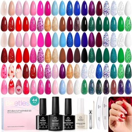 Beetles Fall Gel Nail Polish Set Soak Off UV LED Nail Gel for Autumn Winter Manicure Nail Art Gifts for Women Long-Lasting Gel Polish:_36 Colors 5ml Glitz Galaxy