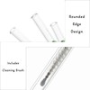 8 Pcs Glass Straws With Bows Charms, Cute Fun Reusable