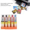 5PCS Ink Cartridge Set BK C M Y Smooth Ink