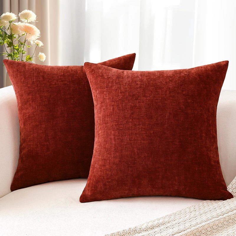 JOTOM Set of 2 Cushion Covers 40x40 cm Soft Chenille