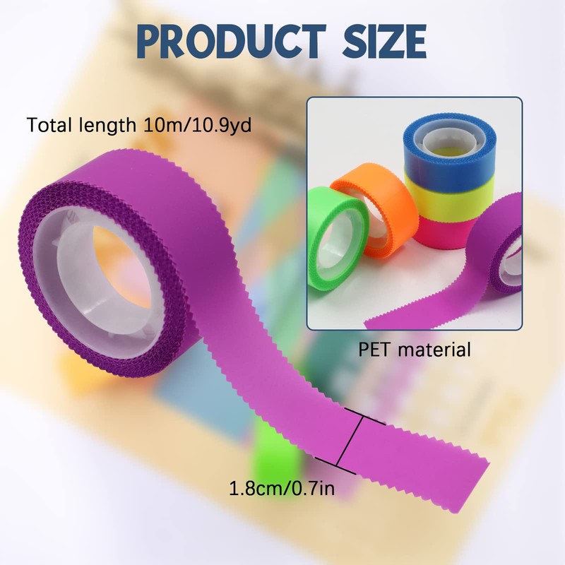 Modixun 6 Rolls Writable Transparent Sticky Notes, Removable Highlighter Tape