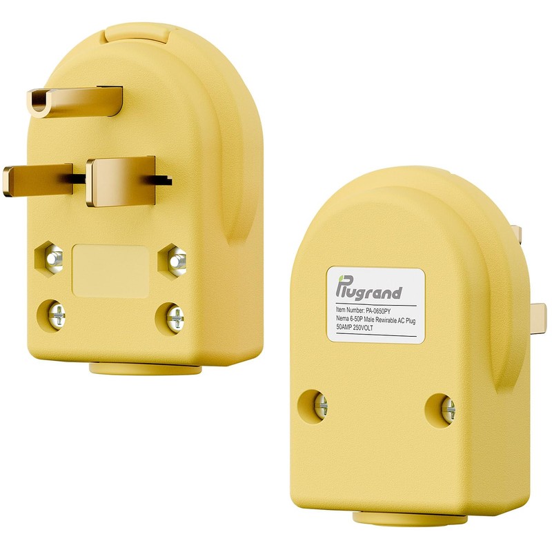 Nema 6-50P Welder Plug,50 Amp 250 Volt Plug, Plugrand 3