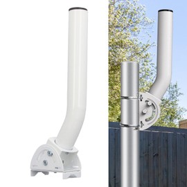 Mount, Wall Pole Roof Mount for V2 Rectangle Dish Antenna, Mounting Kit, J Pole Mounting Bracket