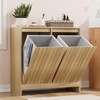 Smuxee Double Tilt Out Laundry Hamper Cabinet, Hidden Laundry Cabinet