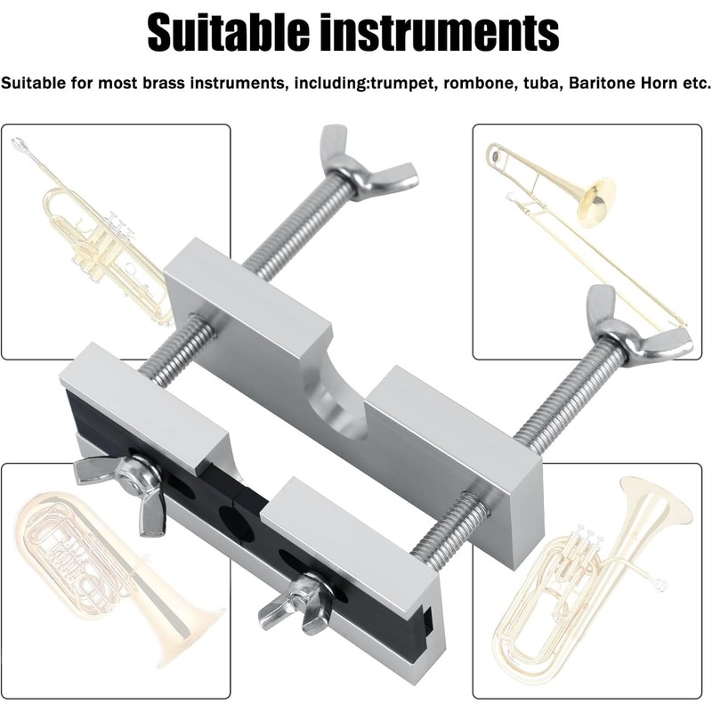 Zodazoqa Adjustable Mouthpiece Puller Tool Silver Aluminum Mouthpiece Puller Tool