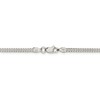 Solid 925 Sterling Silver 2mm Diamond-Cut Square Franco Necklace Chain