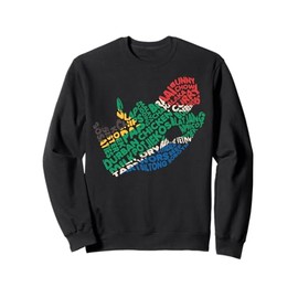 South Africa Flag Food Maps Africans Sweatshirt