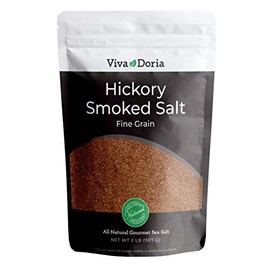 Viva Doria Hickory Smoked Sea Salt, Hickorywood Salt, Fine Grain, 2 lb