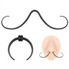 ZS 16G 14G Mustache Septum Rings, Stainless Steel Buffalo Horseshoe