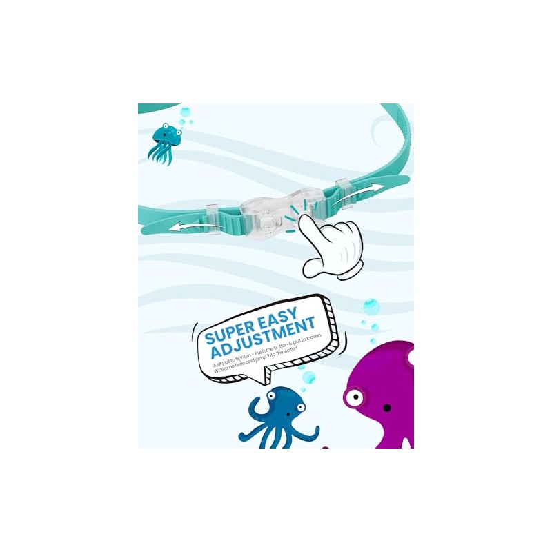 OutdoorMaster Kids Swim Goggles 2 Pack - Quick Adjustable Strap