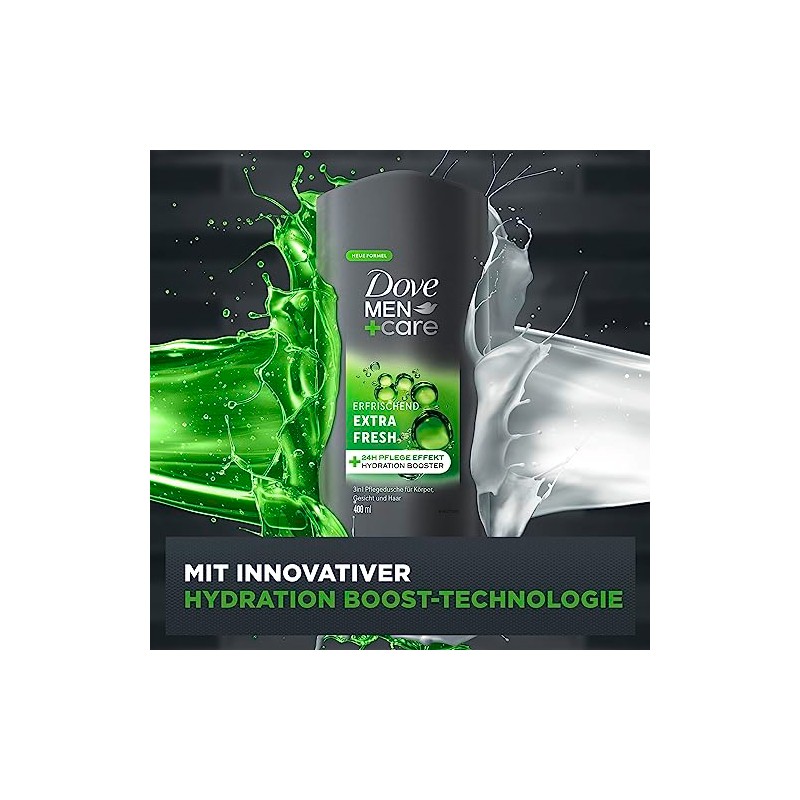 Dove Men+Care 3-in-1 Duschgel Extra Fresh Duschbad f√ºr K√∂rper, Gesicht