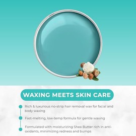 Naturaverde Pro Karite Flex - Cera dura, depilación corporal y facial, cera de bikini brasileña para mujeres con manteca de karité hidratante y vitami