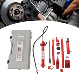 RustyVioum 12 Ton Hydraulic Jack Body Frame, Heavy Duty Auto Body Frame Repair Tool Kit, Porta Power Hydraulic Jack Lift Ram for Automotive Car Truck Heavy Equipment Repair, Red