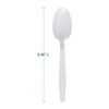 Boardwalk Heavyweight Polypropylene Cutlery, Teaspoon, White, 1000/Carton
