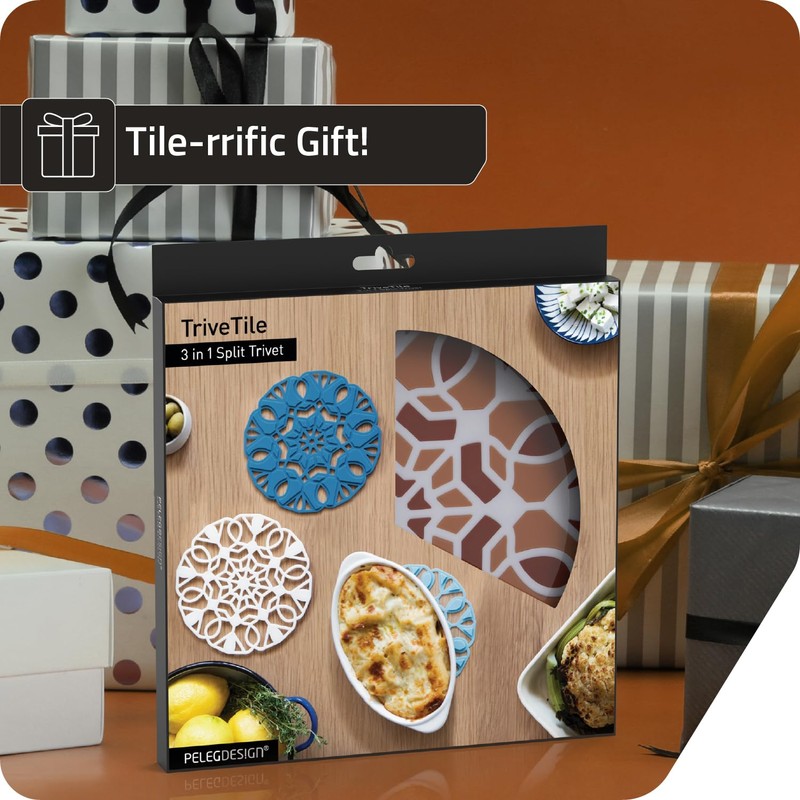 Peleg Design TriveTile Trivet Set – for Hot Pots and