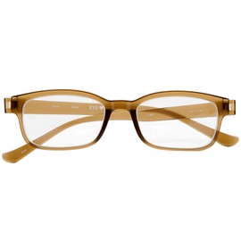 Fujita Optics IL-001BR -6.0 Prescription Elastic Resin Frame, Clear, Brown