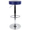 KKTONER Round Bar Stool PU Leather with Footrest Height Adjustable