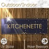 Kitchenette - Laser Engraved Sign - 3"x9" - .050 Black