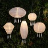 NOMA Solar Mandarin Lantern, Diamond with Tassels, 28 cm, White