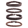 STWTR Mix 4 Wrap Bracelets Men Women, Hemp Cords Wood