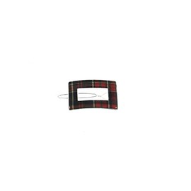 Zac's Alter Ego Cut Out Rectangular Tartan Print Hair Clip