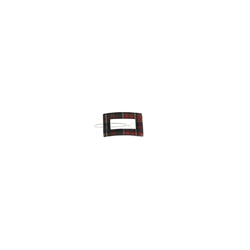 Zac's Alter Ego Cut Out Rectangular Tartan Print Hair Clip