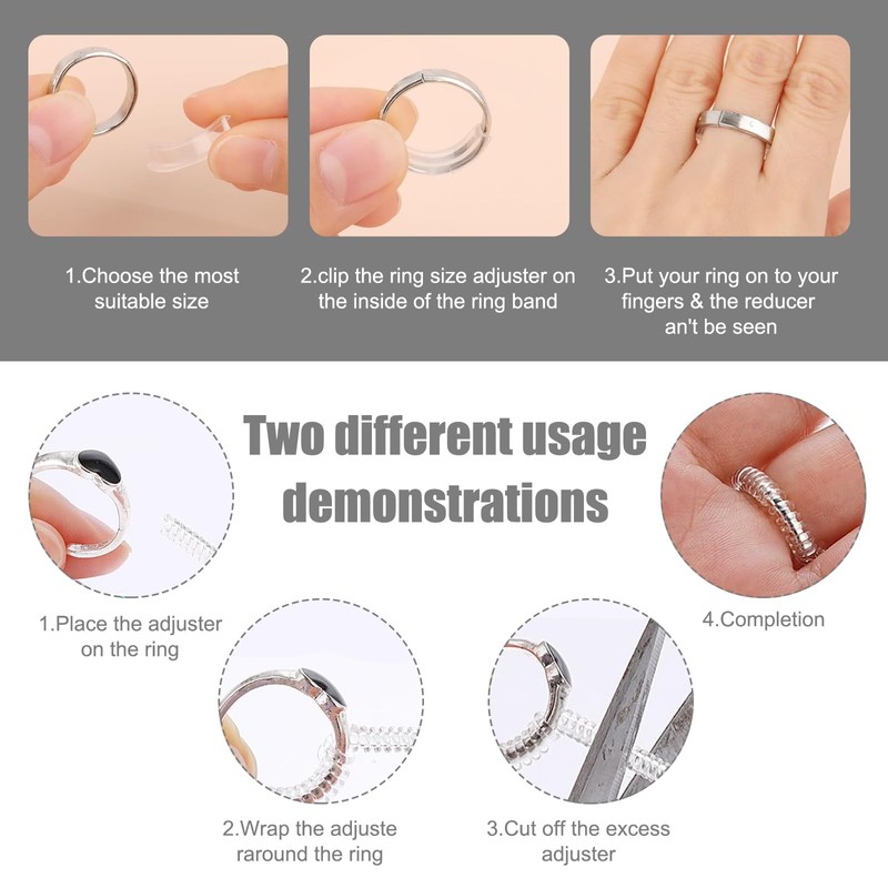Pack of 24 Ring Reducers Invisible Ring Size Adjuster Invisible