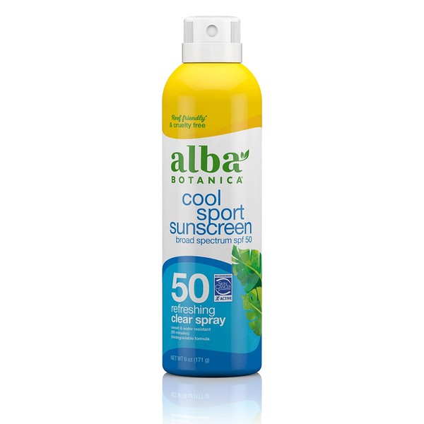 Alba Botanica Cool Sport Sunscreen Spray, SPF 50, 6 Oz