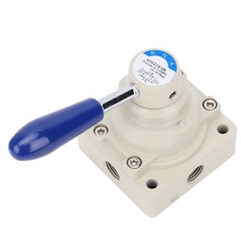 4 Way 2 Position Pneumatic Valve with Aluminum Alloy Hand Lever 1/4" PT Large Temperature Range for Air Control Valve