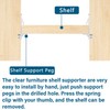 20pcs Plastic Locking Shelf Support Pegs,6mm Shelf Pins ,Self-Locking Bracket
