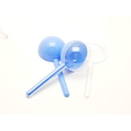 12 fillable Baby rattles Shower Favors Candy Bath Bombs Holders 2.5" Dia / 60mm (Blue)