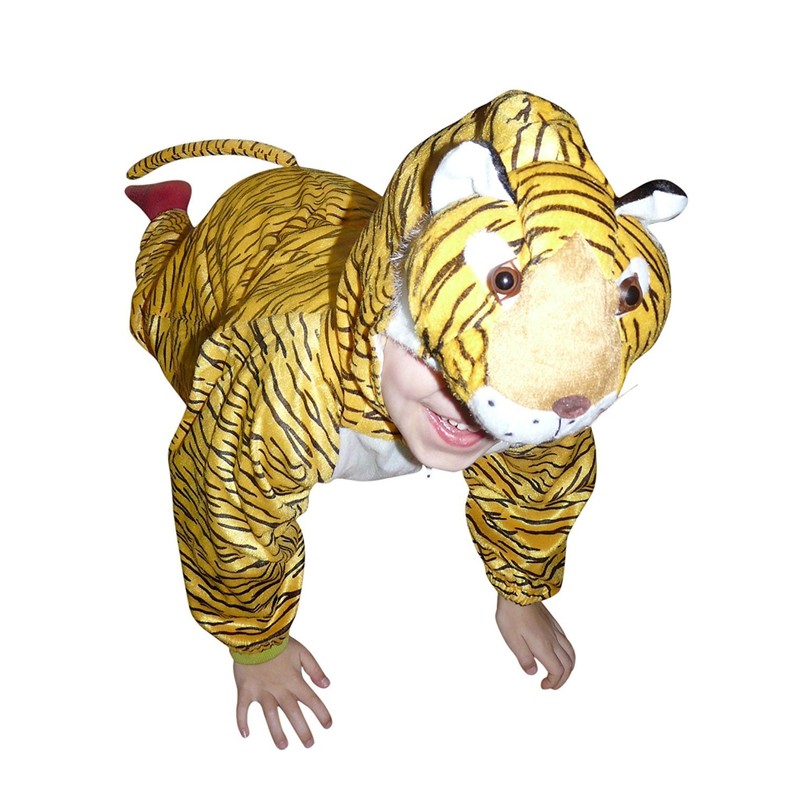Ikumaal Tiger Costume AN28, Sizes 74-128cm, for Babies/Toddlers, for Carnivals/Parties,
