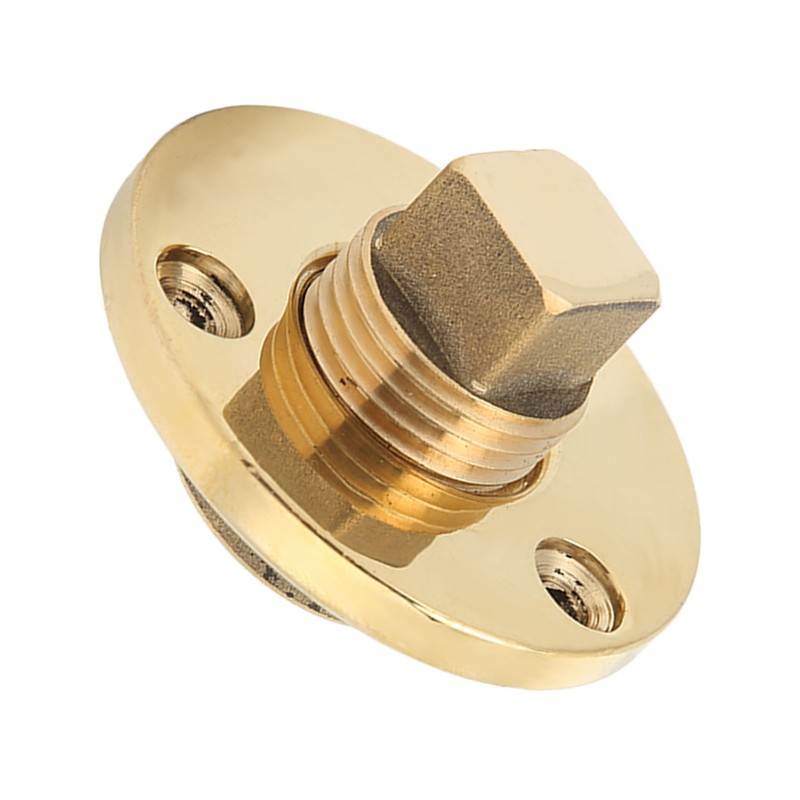 Marine Drain Plug Kit 25mm/1in Mounting Hole Bronze Mirror Polished
